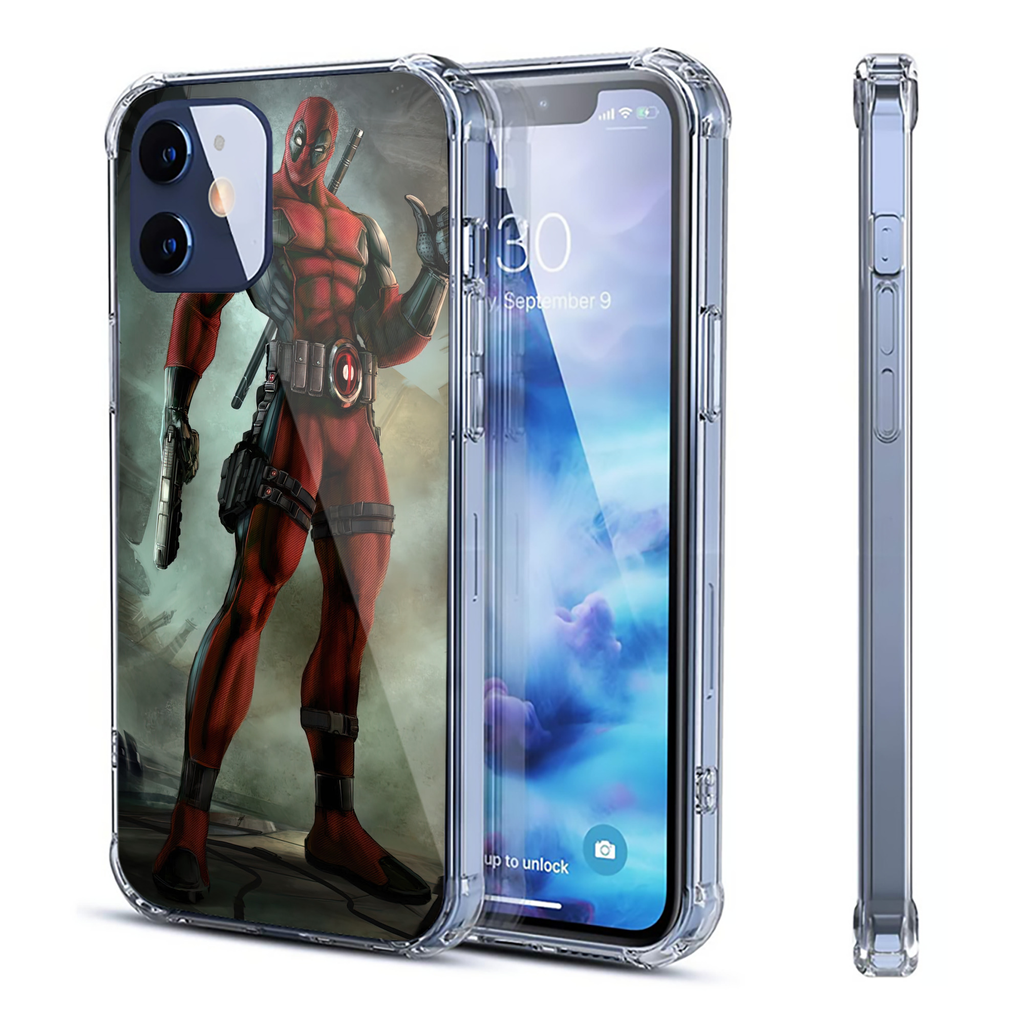 （画像用） Deadpool デッドプール 【iPhone 12シリーズ対応】透明スマホケース（クリアソフトケース）